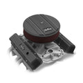 SBC Holley Die Cast Alm Valve Cover Set Black