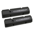 SBC Billet Rail Fab. Alm Valve Covers w/Oil Cap