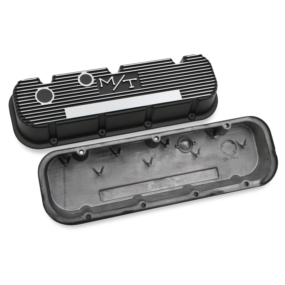 BBC M/T Valve Cover Set - Black Krinkle