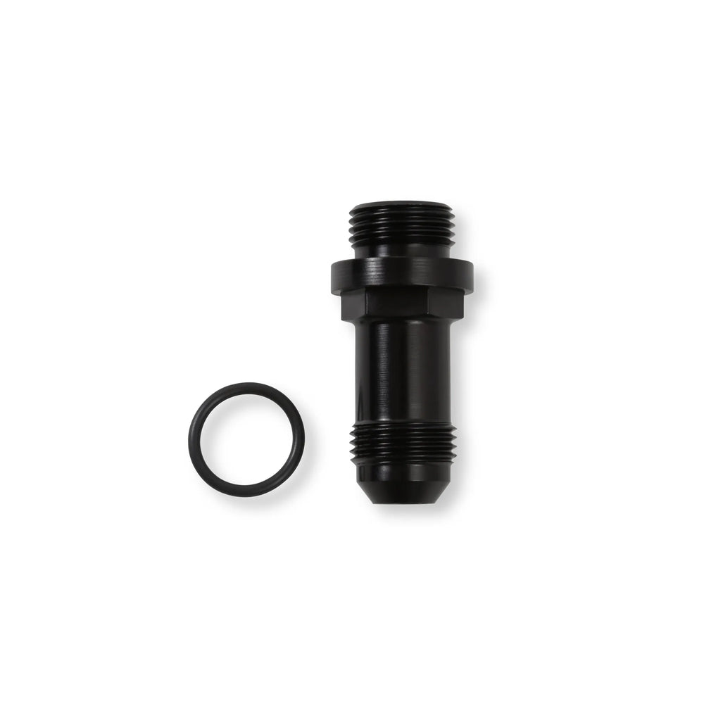 8an Carb Inlet Fitting Long Style - Black