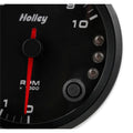 3-3/8 HOLLEY 10K TACH W/SHFT LGT-BLK