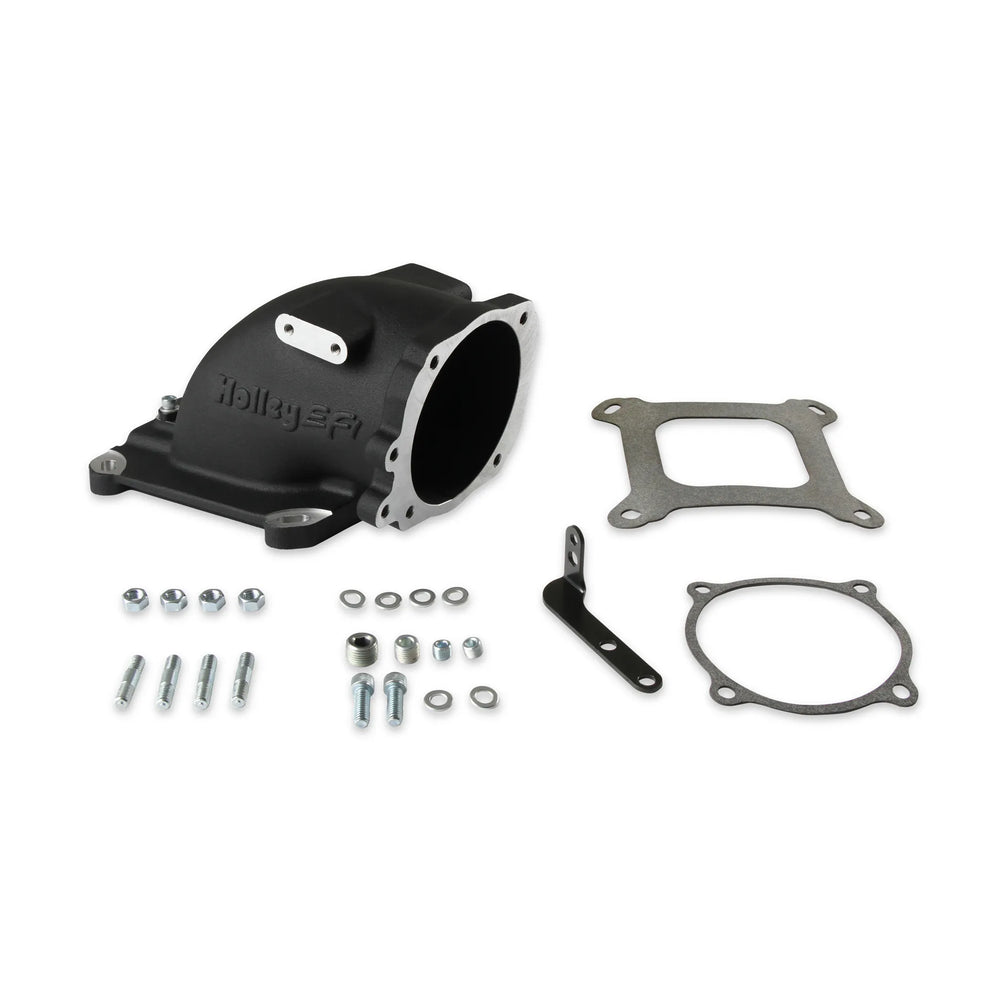INTAKE ELBOW, FORD THROTTLE TO 4150, BLK