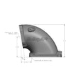 INTAKE ELBOW BLACK GM LS 4500 FLANGE