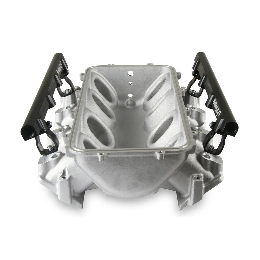 BASE MANIFOLD & RAILS, LS3 LO RAM, SATIN