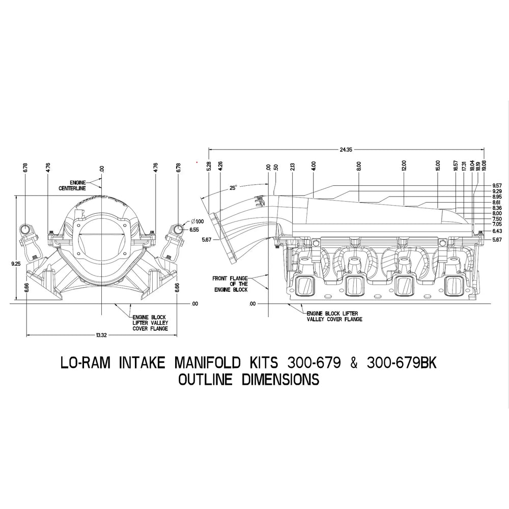 LS3 LO-RAM MANIFOLD KIT, DUAL INJECTOR