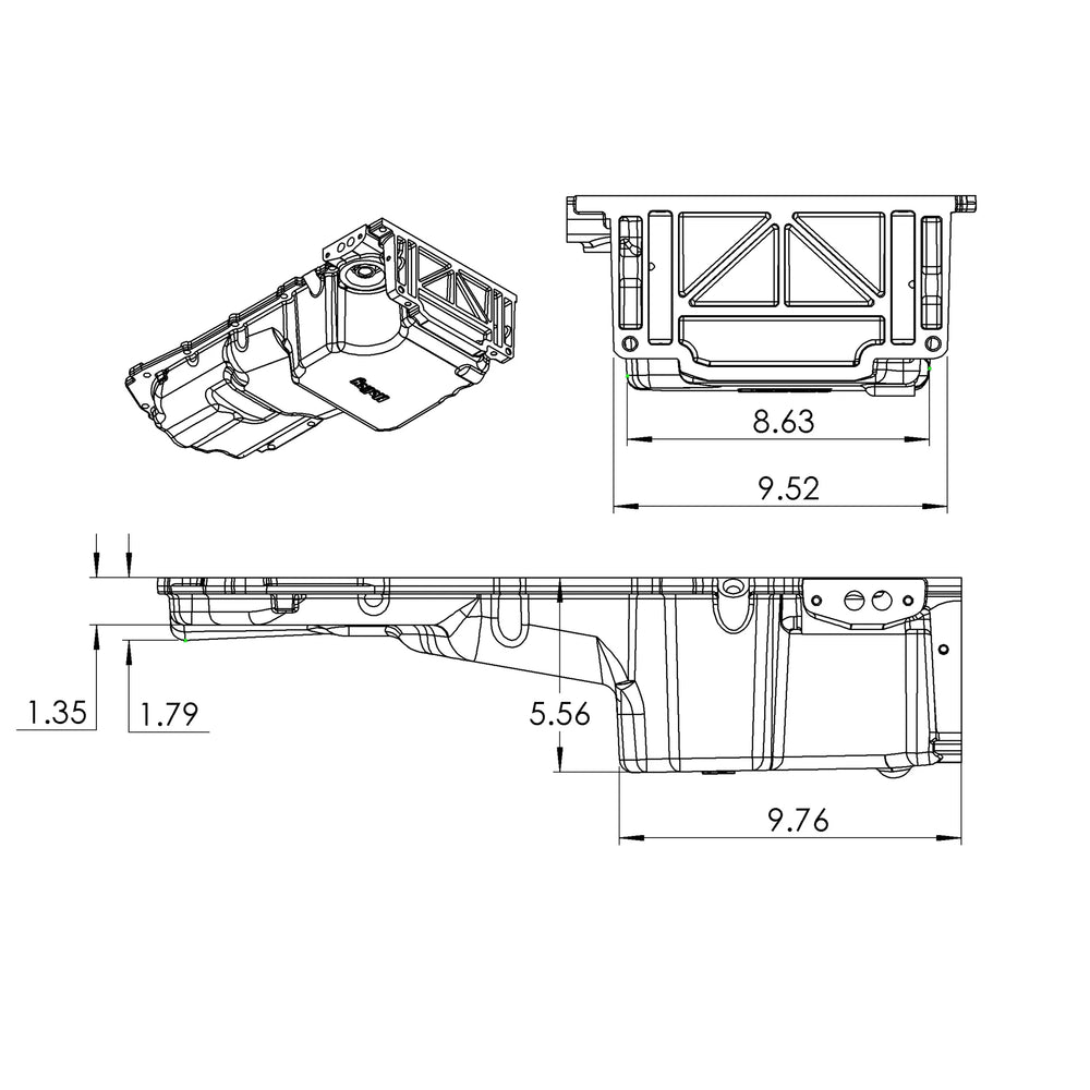 OIL PAN, LT RETROFIT - AS CAST