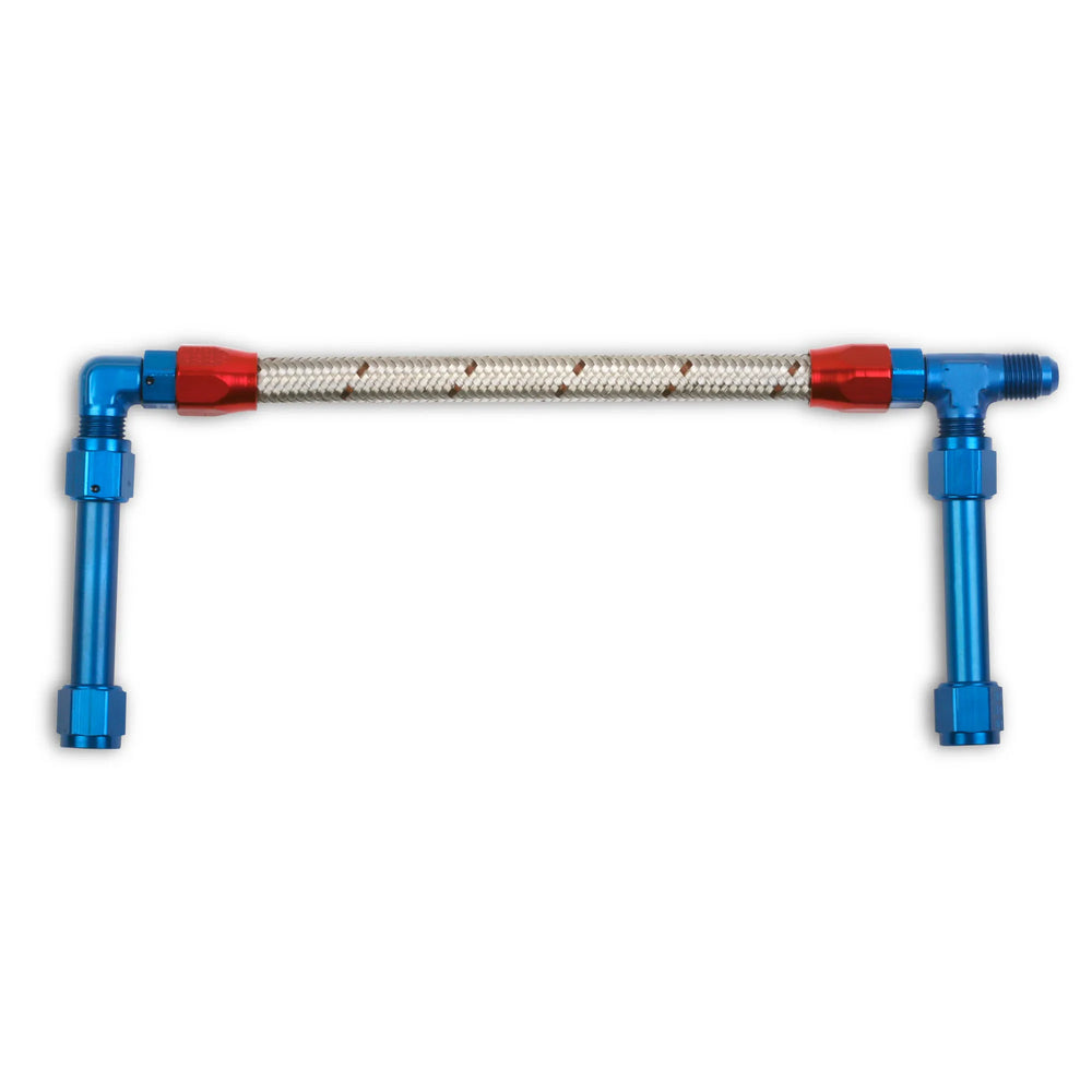-6AN SINGLE INLET W/STAINLESS HOSE
