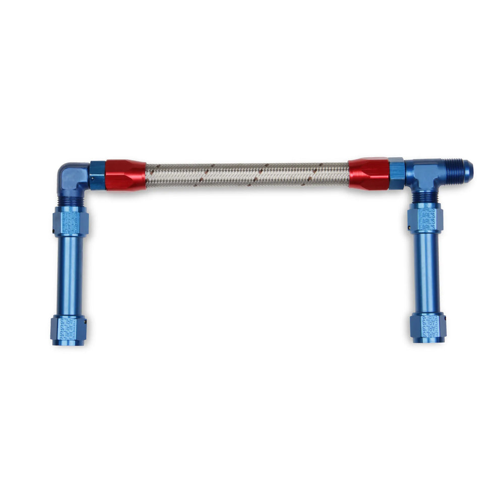 -8AN SINGLE INLET W/STAINLESS HOSE