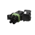 WEATHER PACK, 4 CAVITY, TOWER, BLACK