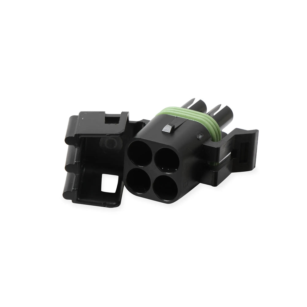 WEATHER PACK, 4 CAVITY, TOWER, BLACK