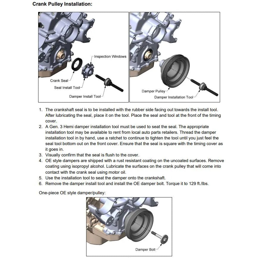 CRANK SEAL INSTALLATION TOOL-HEMI