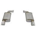 aFe axle-back exhaust installed view