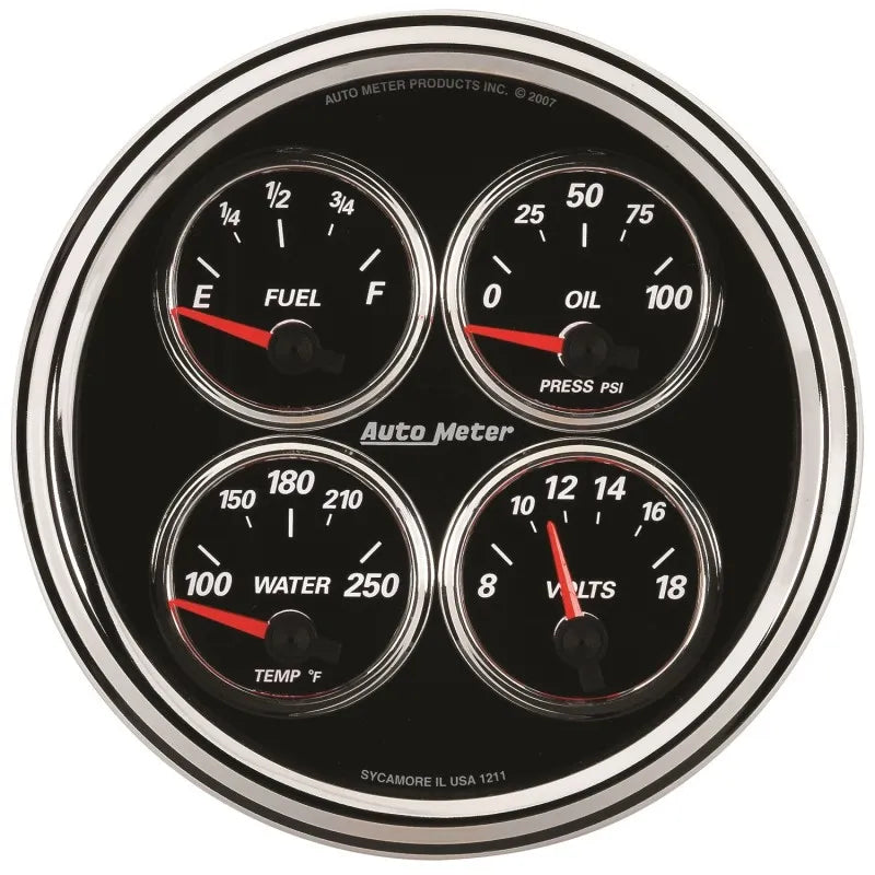 AutoMeter black gauge