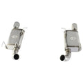 aFe axle-back exhaust installed view
