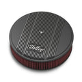 14x3 Die Cast Finned Alm Air Cleaner Black
