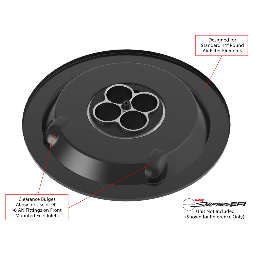 EFI Sniper Air Cleaner Kit 14 x 3 Black
