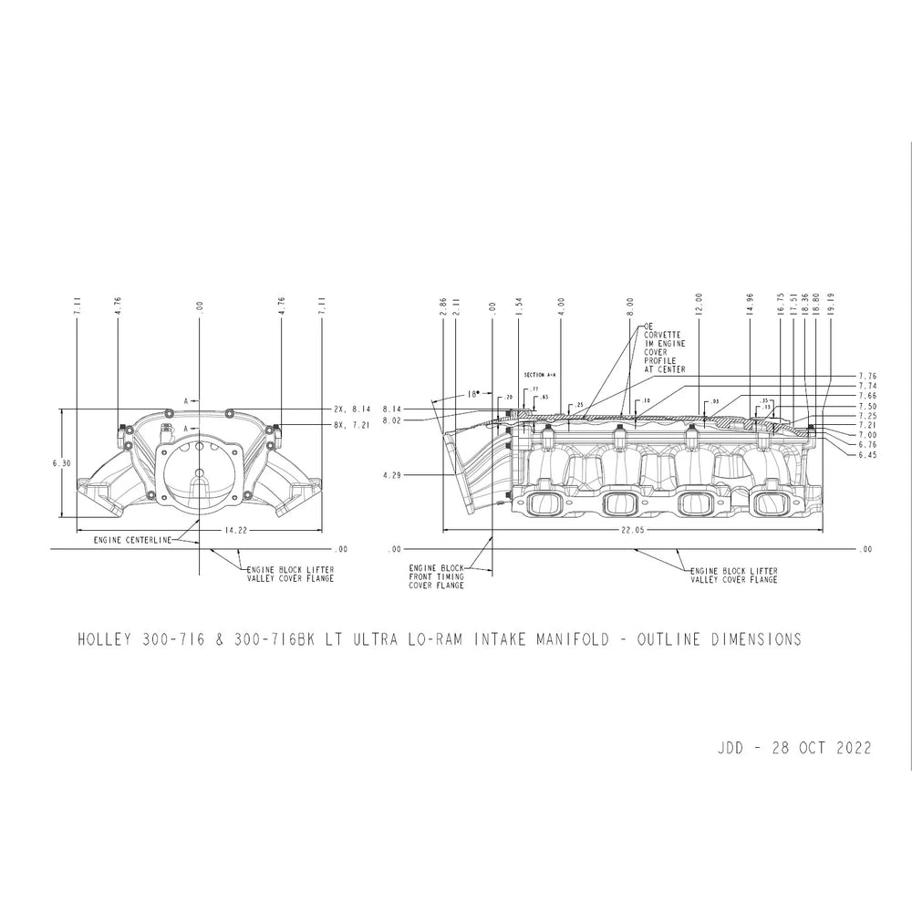 KIT, INT. MANIFOLD, LT LO-RAM, BLACK