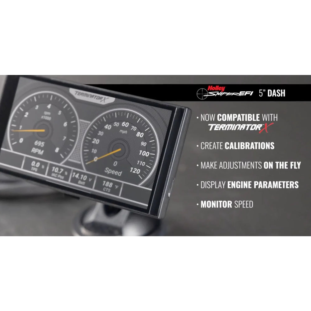 SNIPER EFI 5IN DIGITAL DASH HIGHRES DISPLAY GPS SPEEDOMETER BUILTIN HANDHEL