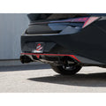aFe axle-back exhaust installed view