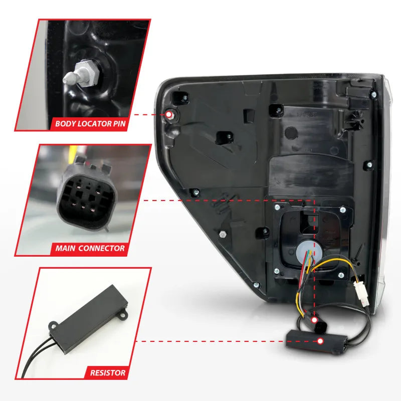 ANZO black tail light