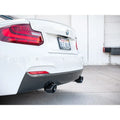 aFe axle-back exhaust installed view