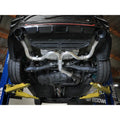 aFe axle-back exhaust installed view