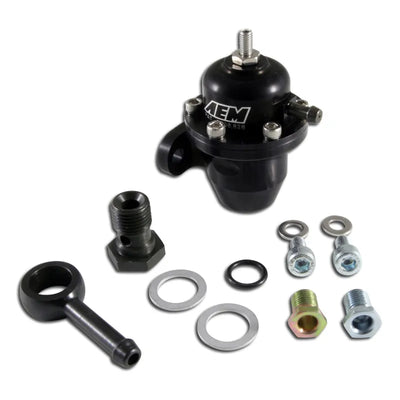AEM black auto part