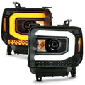 ANZO headlights close-up