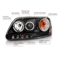 ANZO headlights detail