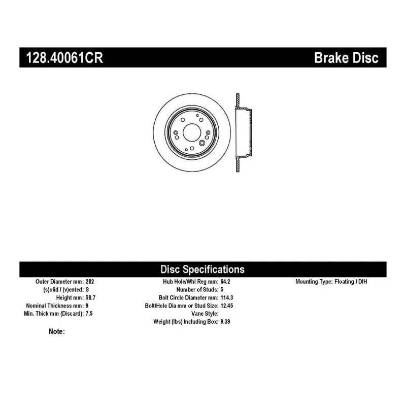 Stoptech auto part