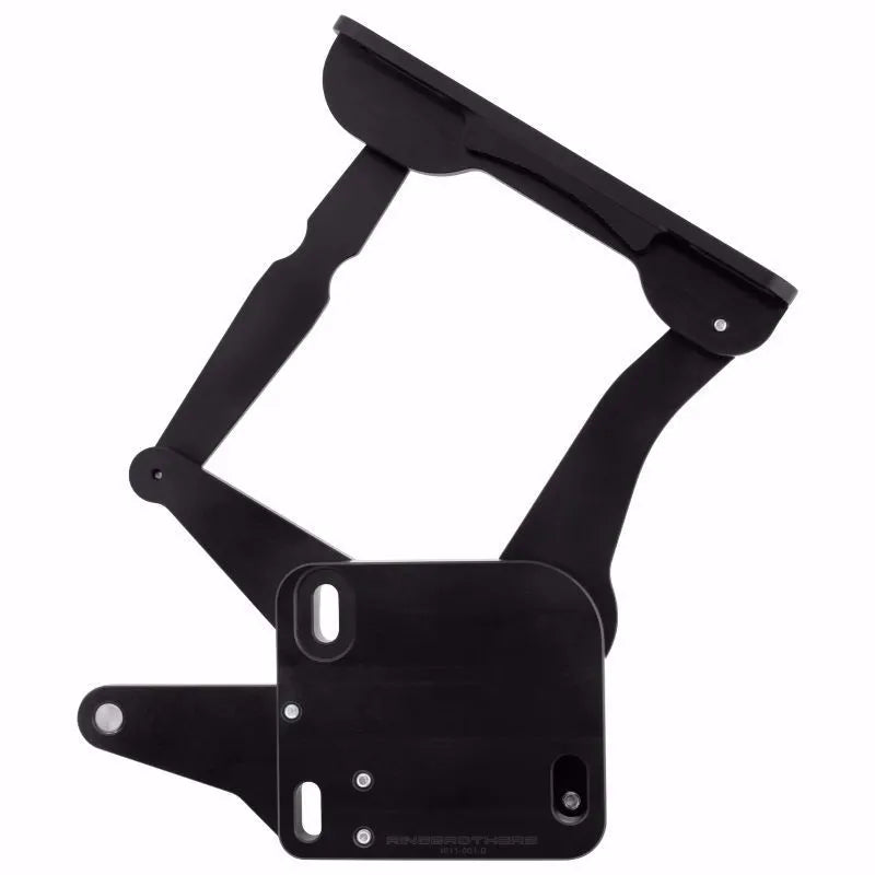 1965-1966 Mustang Hood Hinge Kit - Solid Frame - Fiberglass - Black