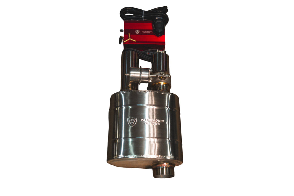 Universal Muffler Kit, Single Inlet Dual Outlet, 63MM 2.5" 1 Muffler