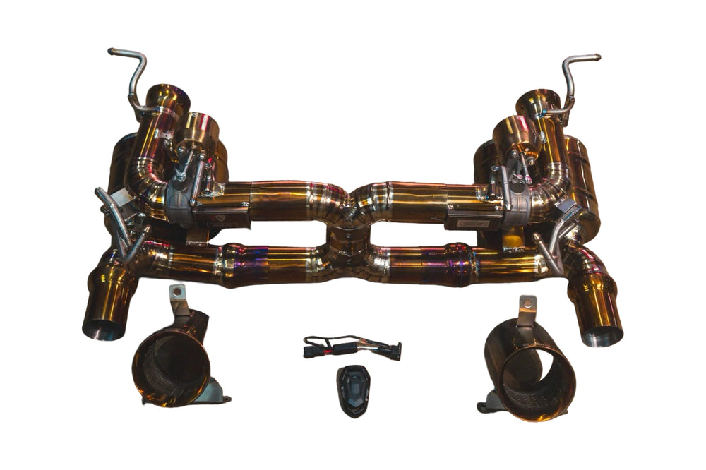 Ferrari 458 Speciale 4.5L Catback, Grade 5 Titanium, OEM Style Valvetronic Tips