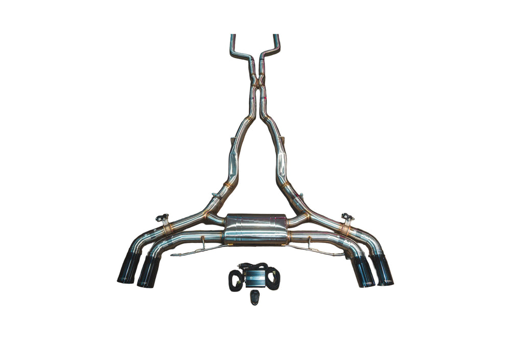 BMW F95 X5M / X6M 4.4L Catback, T304 SS Black 3.5" Tips