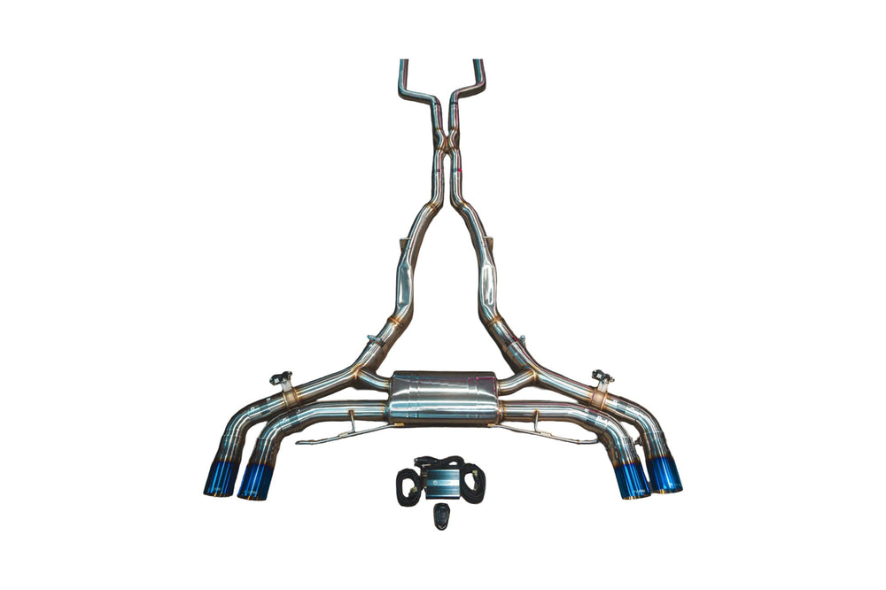 BMW F95 X5M / X6M 4.4L Catback, T304 SS Burnt 3.5" Tips